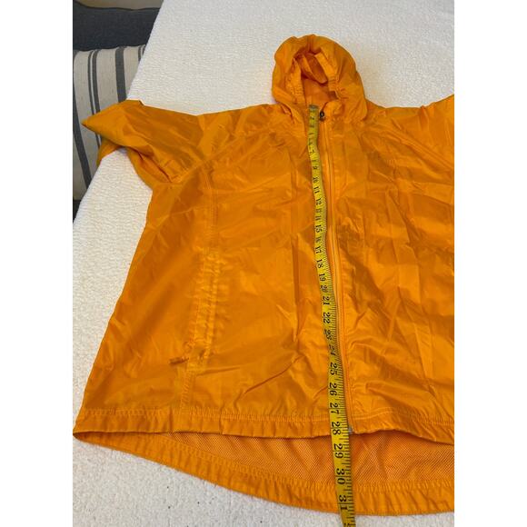 LL Bean Jacket Men's Windbreaker Hooded Size XL Orange Lightweight Full Zip - Picture 4 of 6